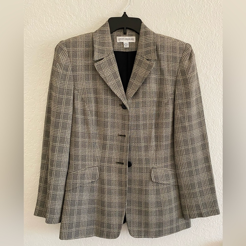 Gruppo Americano group plaid blazer
